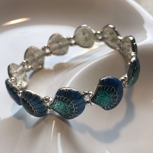 Gorgeous Blue and Green Shell Inspired Bracelet